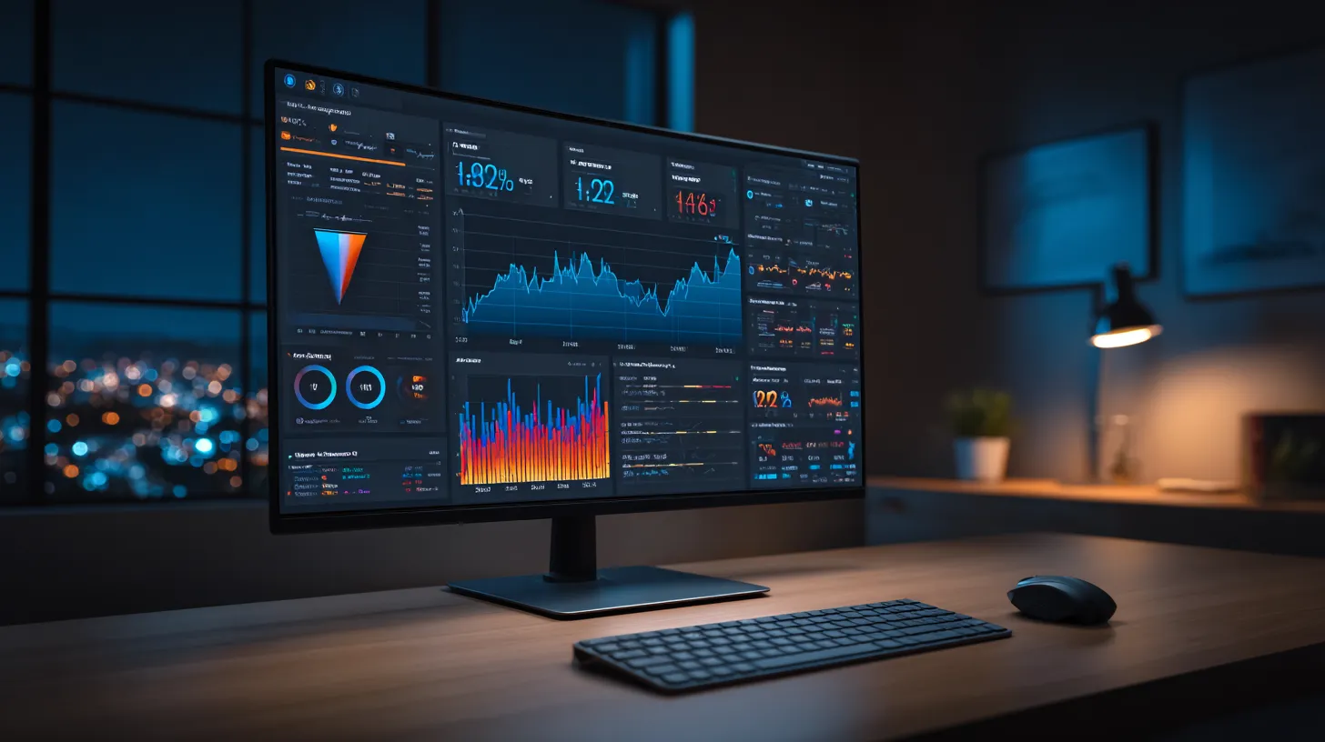 ZolukoWeb LLC — widescreen monitor displaying a blue performance m
